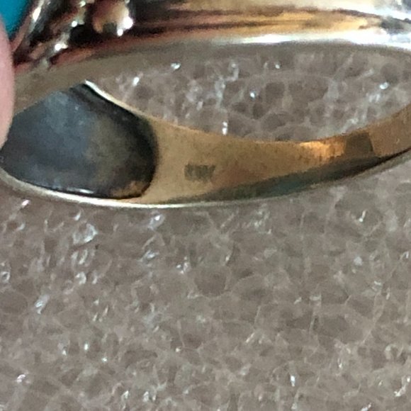 DK 925 Silver Sleeping Beauty Turquoise Ring Size 11 - Picture 6 of 6